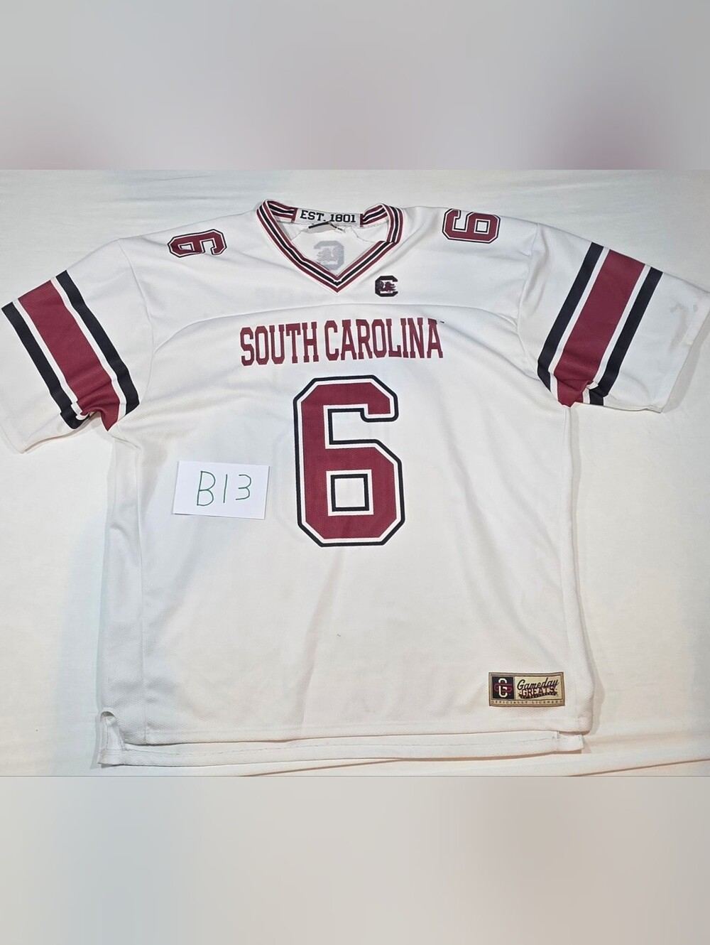 South Carolina Gamecocks White #6 Football Jersey